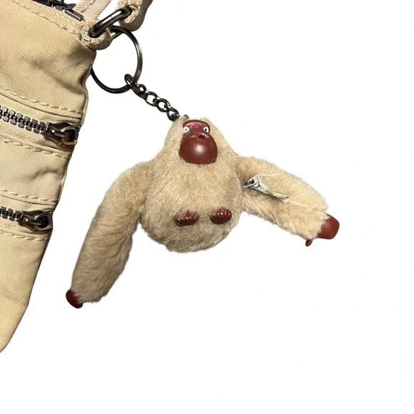 Kipling Alvar Crossbody Nylon Purse Beige Shoulderbag Bag Small With Gorilla - Picture 5 of 8